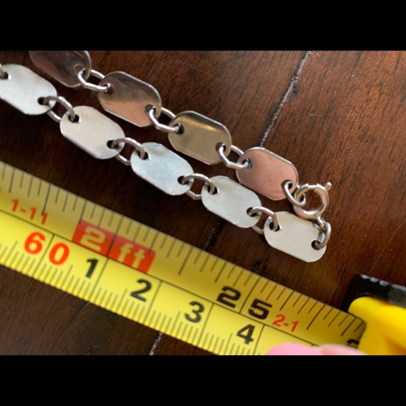 VINTAGE LONG SILVER LINK CHAIN - Picture 7 of 7